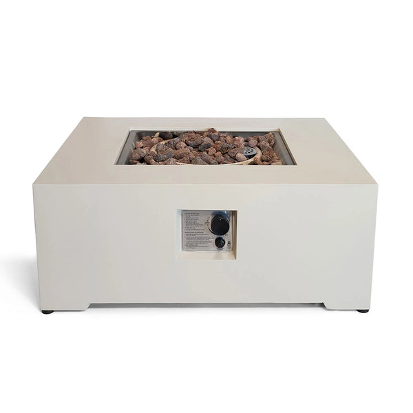 Estate Square 88 Oyster Beige - Mesa Chimenea de Gas