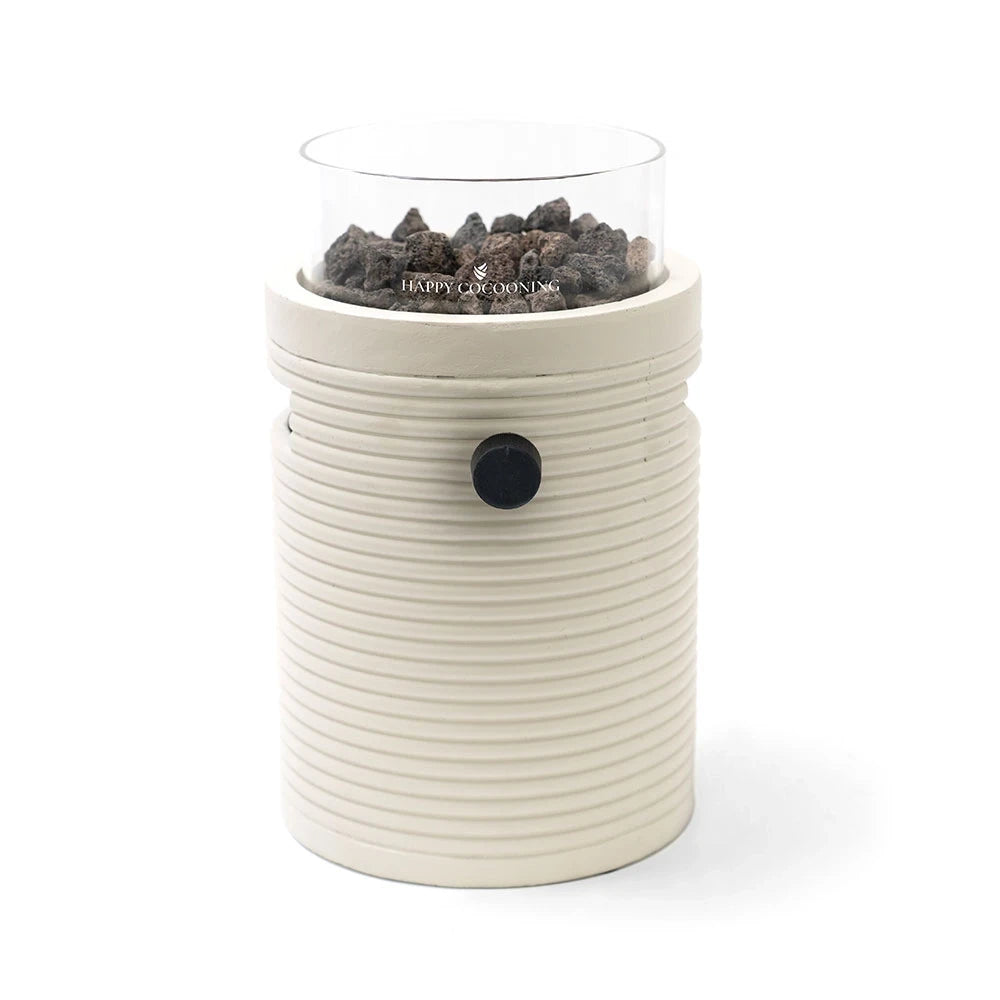 Lumi Groove Oyster Beige - Chimenea de Gas de Sobremesa