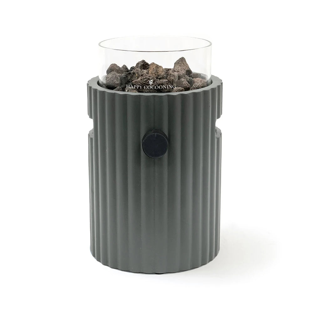 Lumi Rib Antracita - Chimenea de Gas de Sobremesa