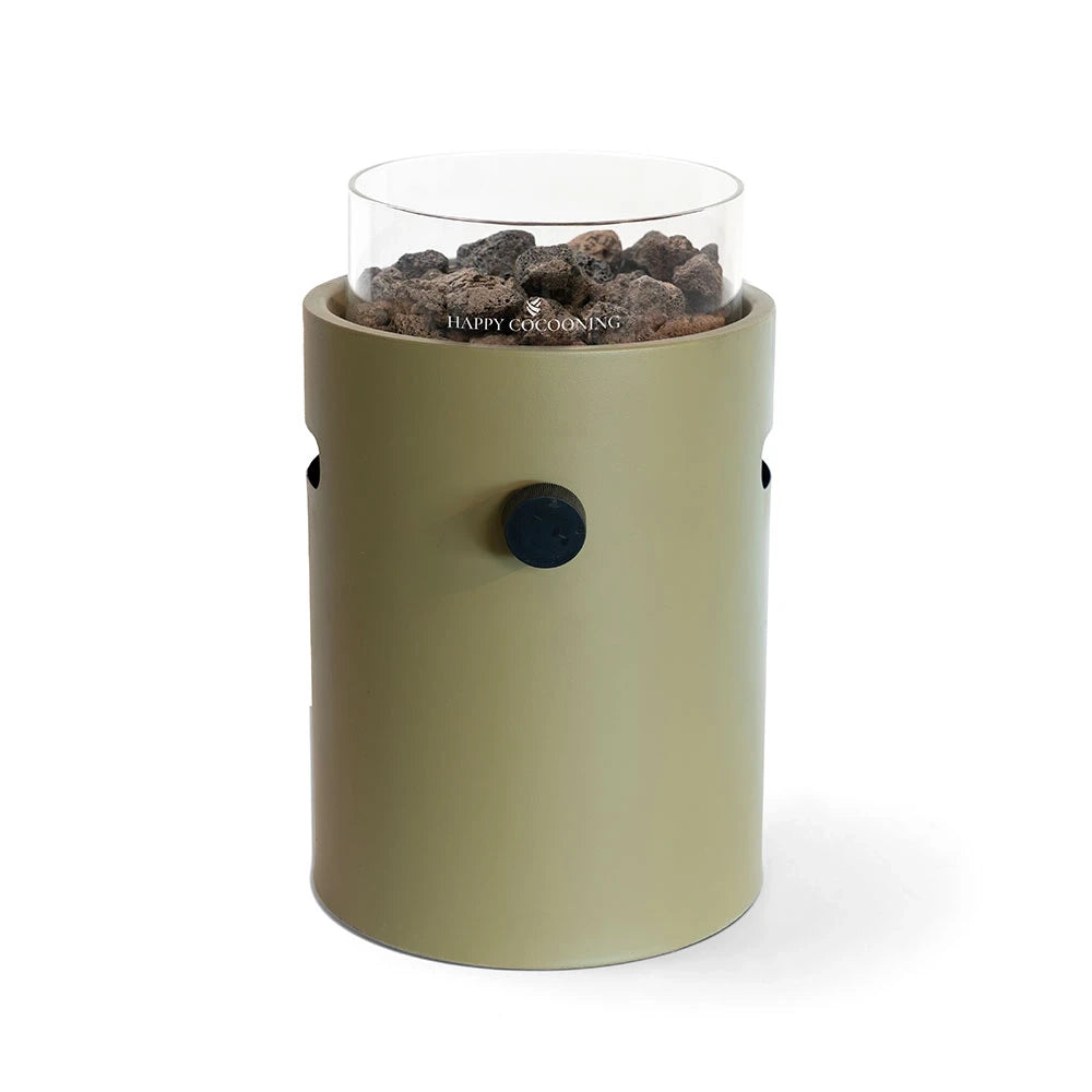 Lumi Verde Oliva - Chimenea de Gas de Sobremesa