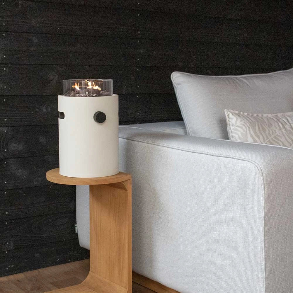 Lumi Oyster Beige - Chimenea de Gas de Sobremesa