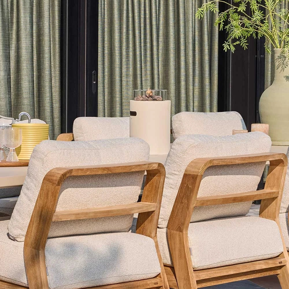 Lumi Oyster Beige - Chimenea de Gas de Sobremesa