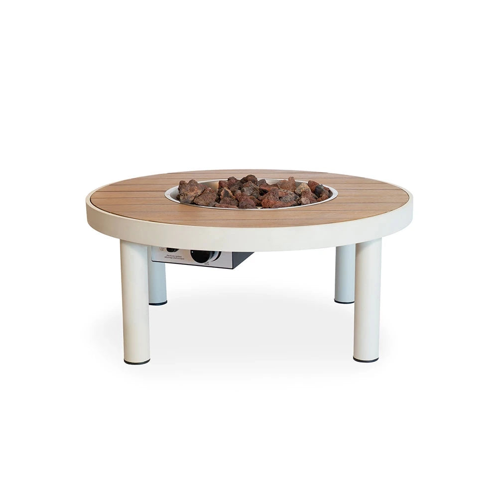 Riviera 80 Oyster Beige - Mesa Chimenea de Gas