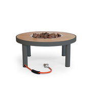 Riviera 80 smokey anthracite round gas firepit table