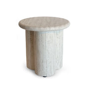 Happy Cocooning Side Table Rib travertine composite outdoor table