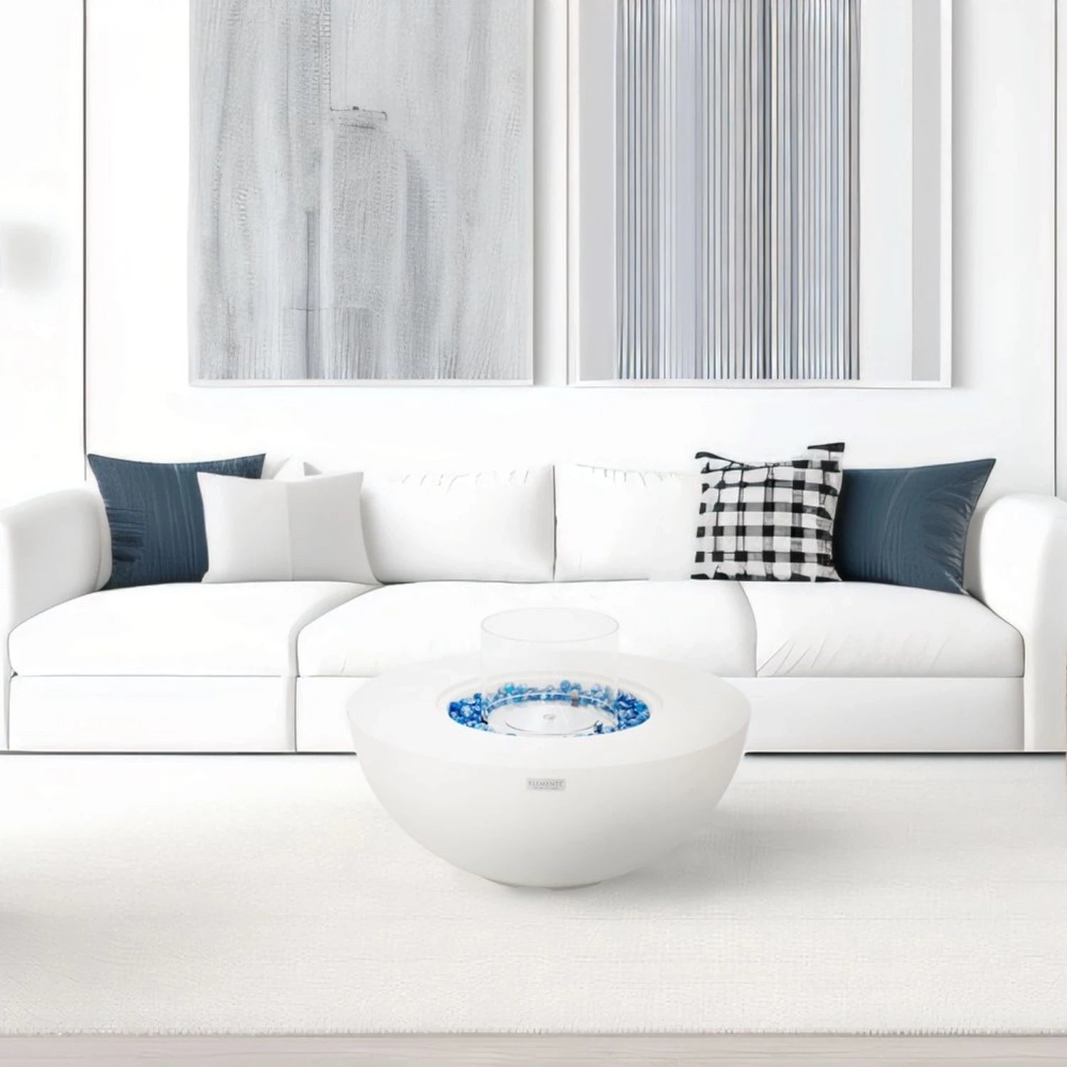 ROCA Mesa de Bioetanol – Blanco Crema