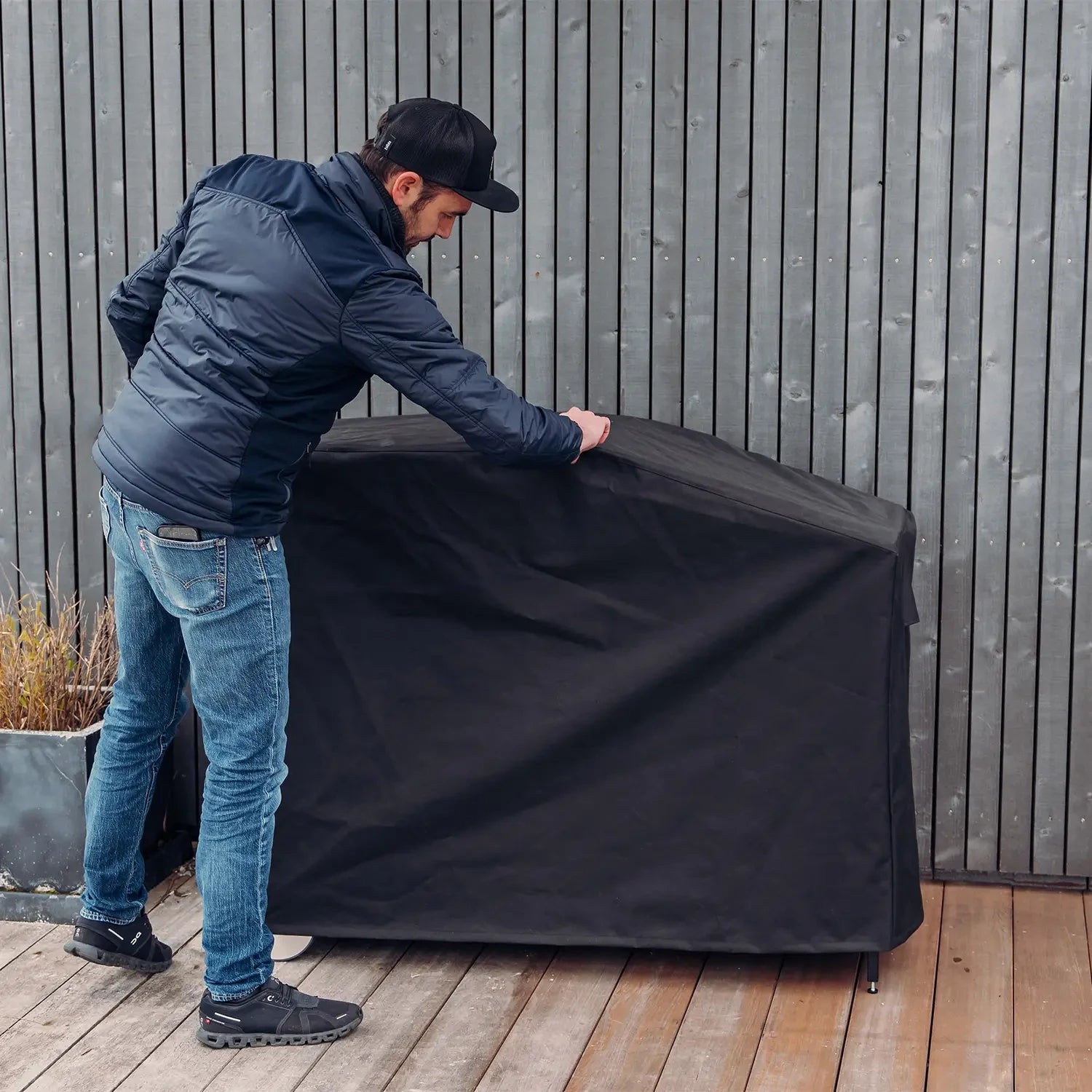 Cover for Höfats Fire Kitchen, providing protection from the elements for outdoor cooking