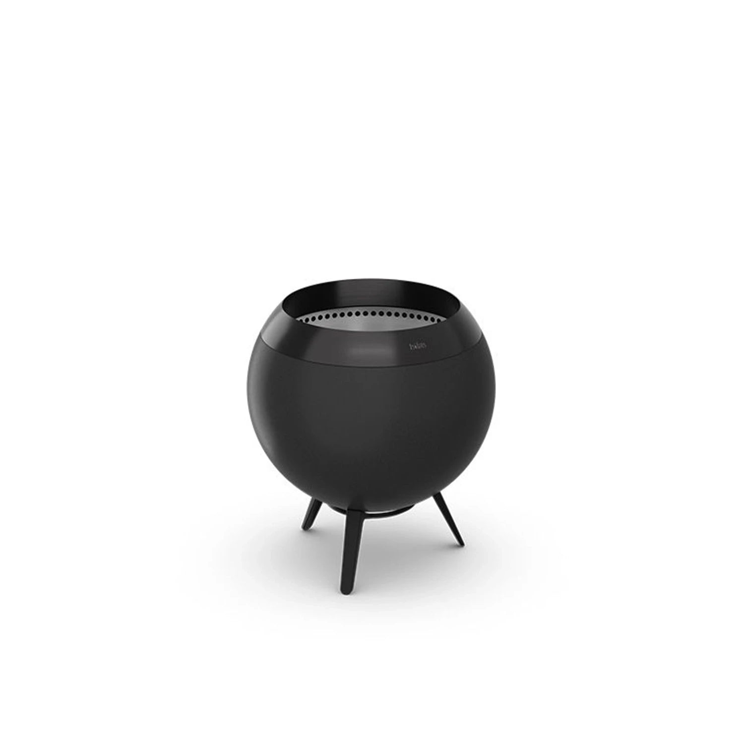 Höfats MOON 45 all black fire basket with low cast iron stand