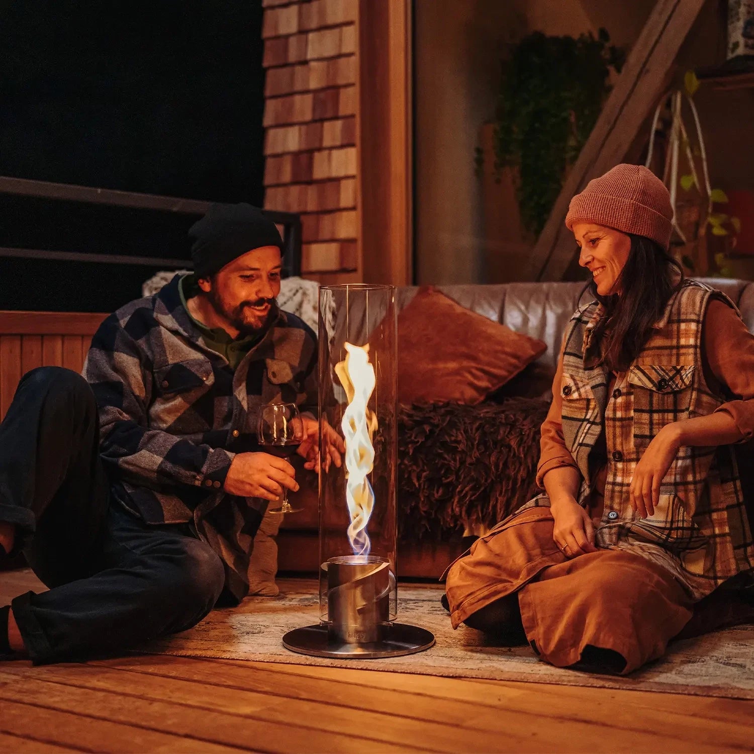 SPIN 1500 bioethanol lantern with tall flame effect