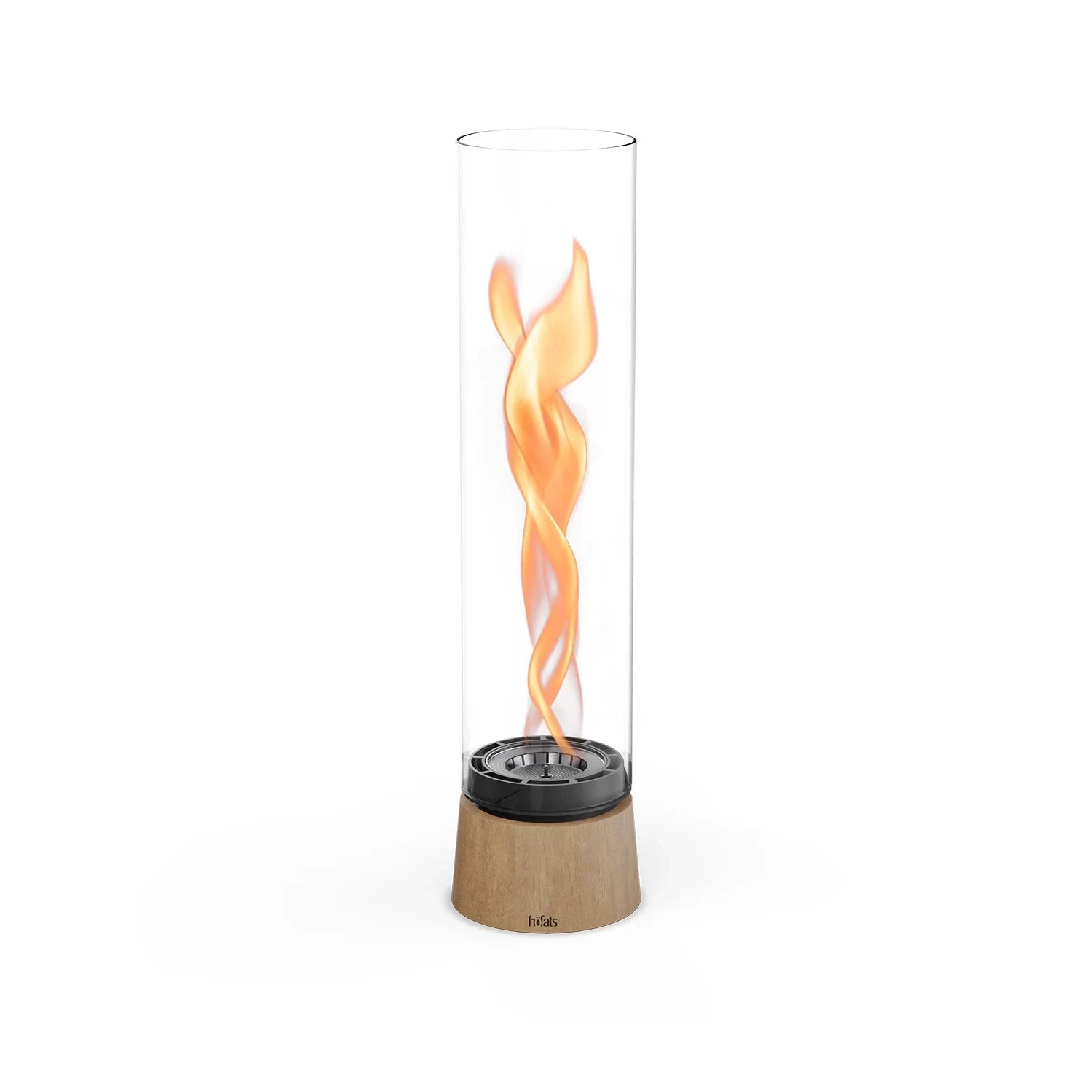 Höfats SPIN Air 1200 - Oak table fireplace with high cylindrical glass