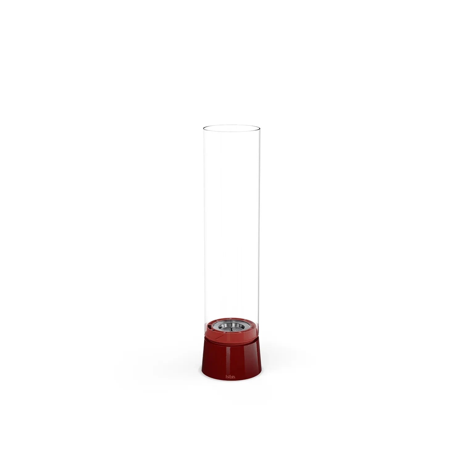 Höfats SPIN Air 900 Red Tabletop Bioethanol Fireplace with Tall Cylindrical Glass