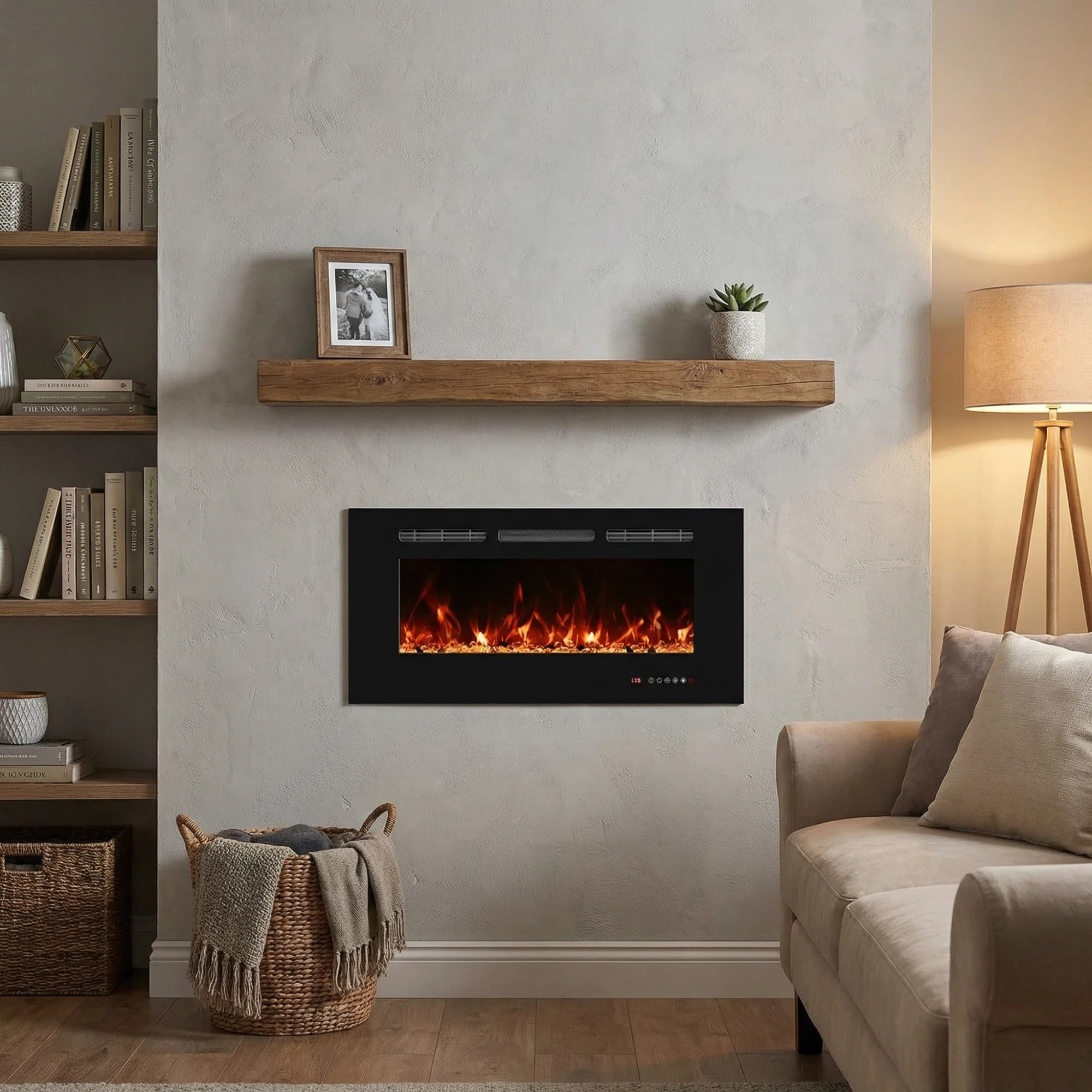 chimenea eléctrica horizontal