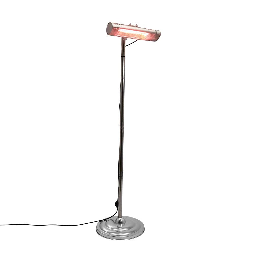Calefactor de patio eléctrico de suelo 1500 W, GT, plateado