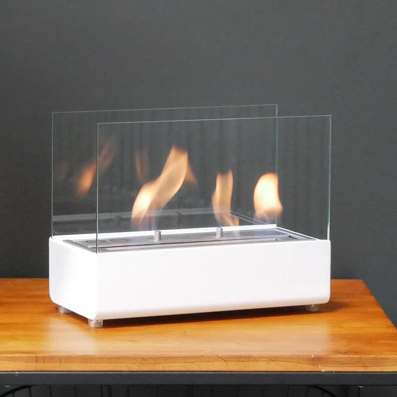 Chimenea de bioetanol blanco de mesa