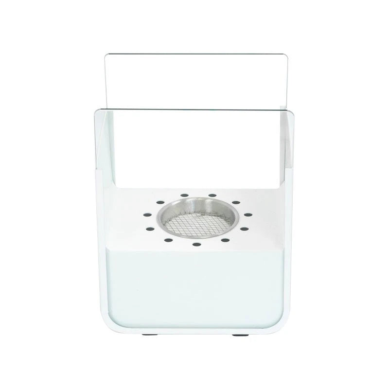 Small table bio fireplace in white