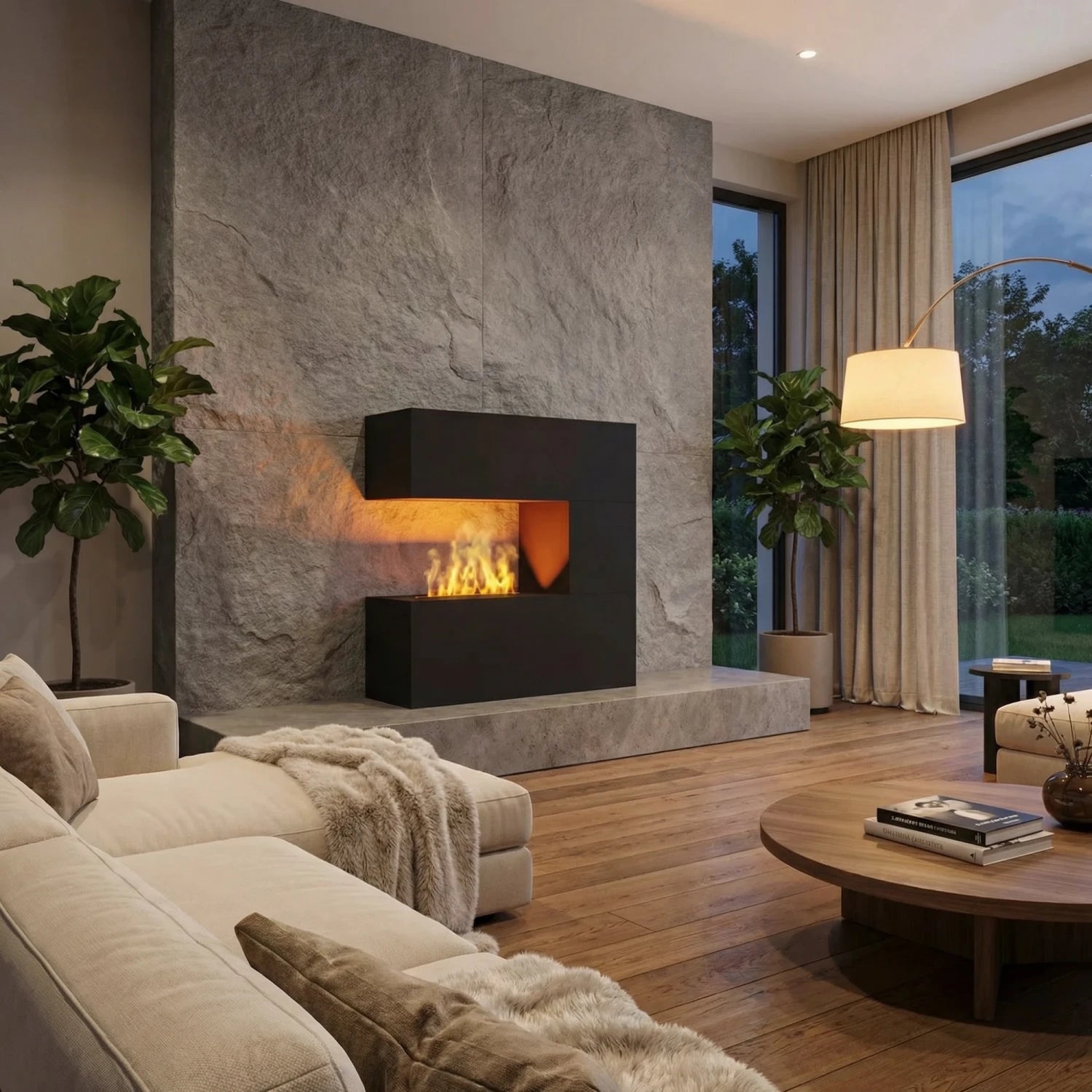 Chimenea híbrida Schiller – Negro