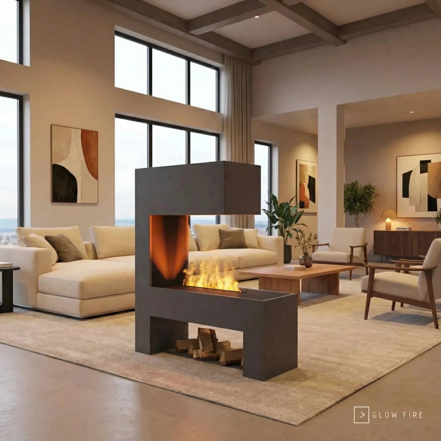 Chimenea híbrida Mozart – Gris