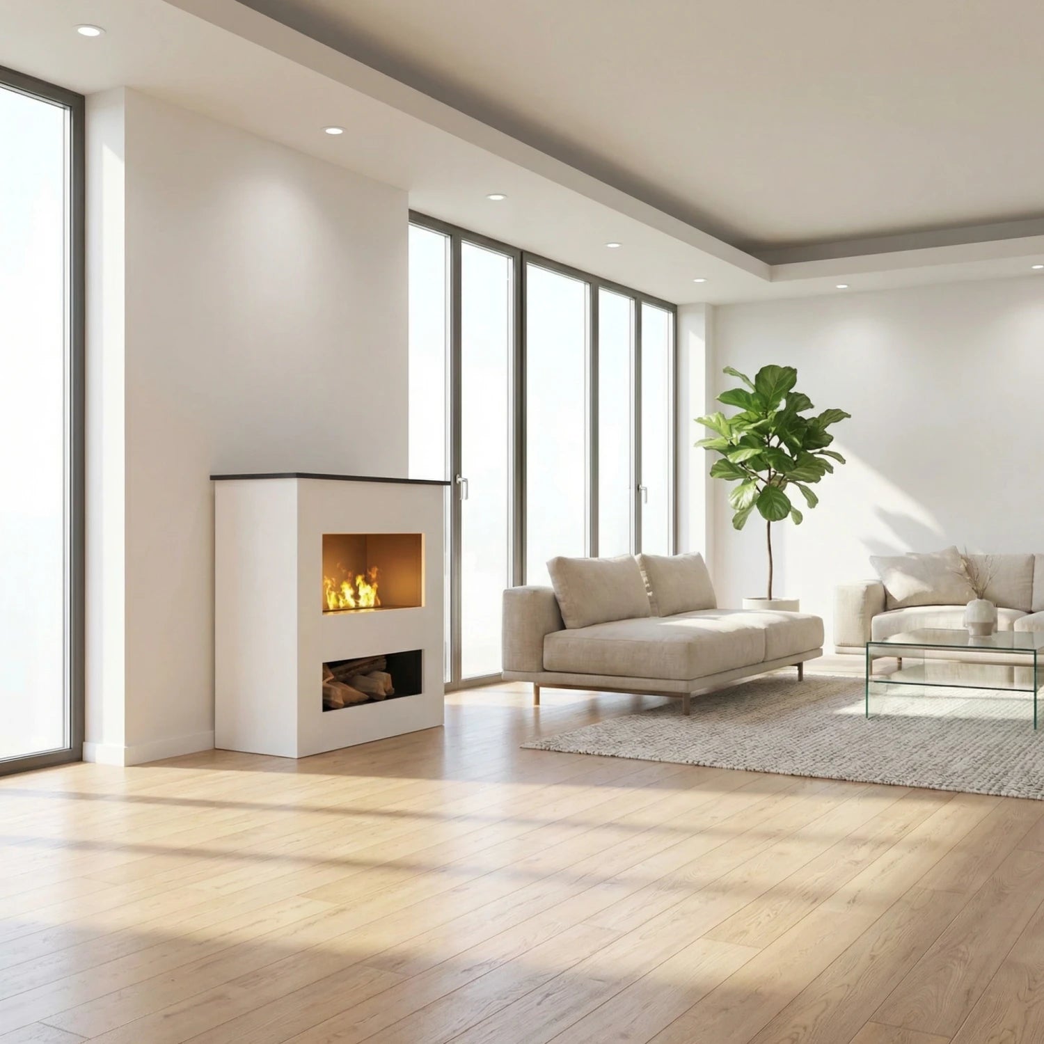 Chimenea híbrida Brecht – Blanco