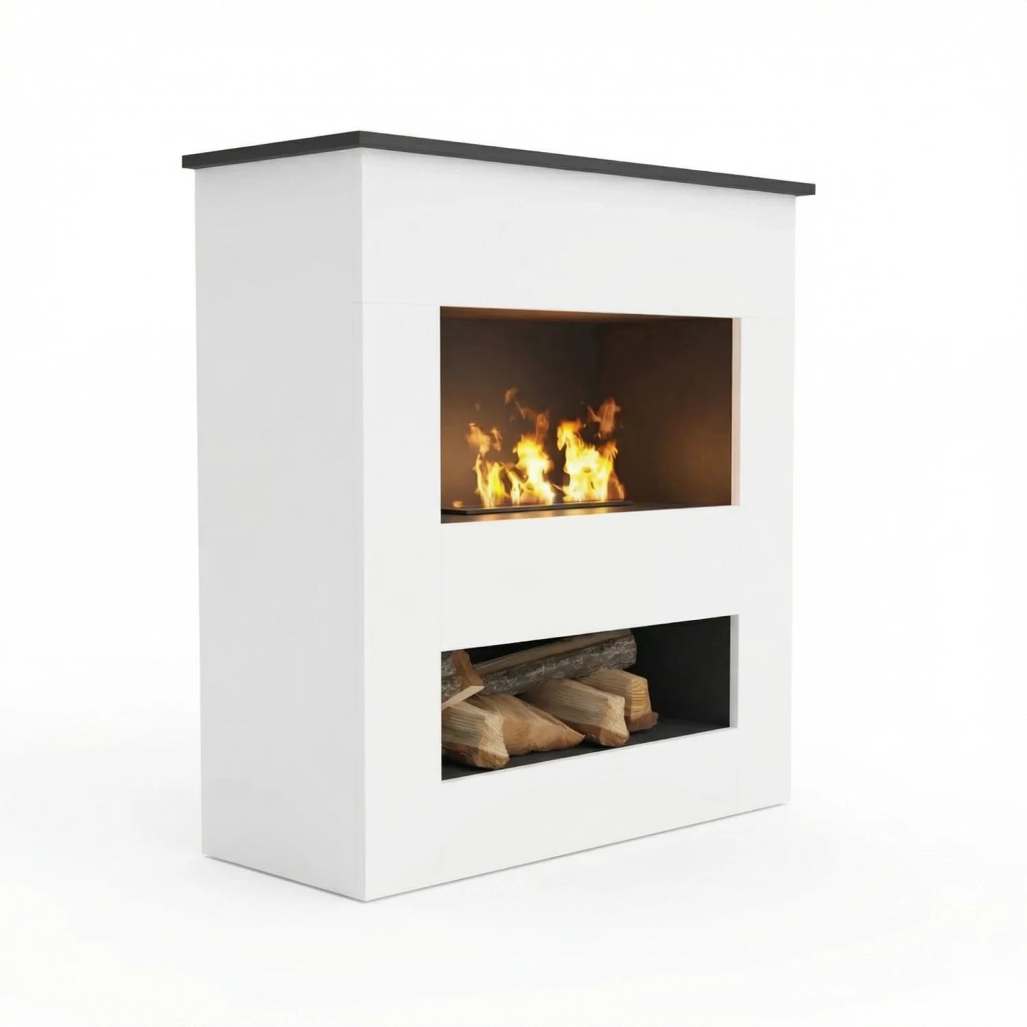 Chimenea híbrida Brecht – Blanco