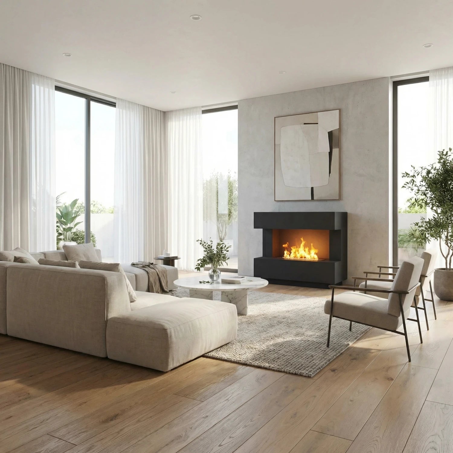 Chimenea híbrida Kant – Negro