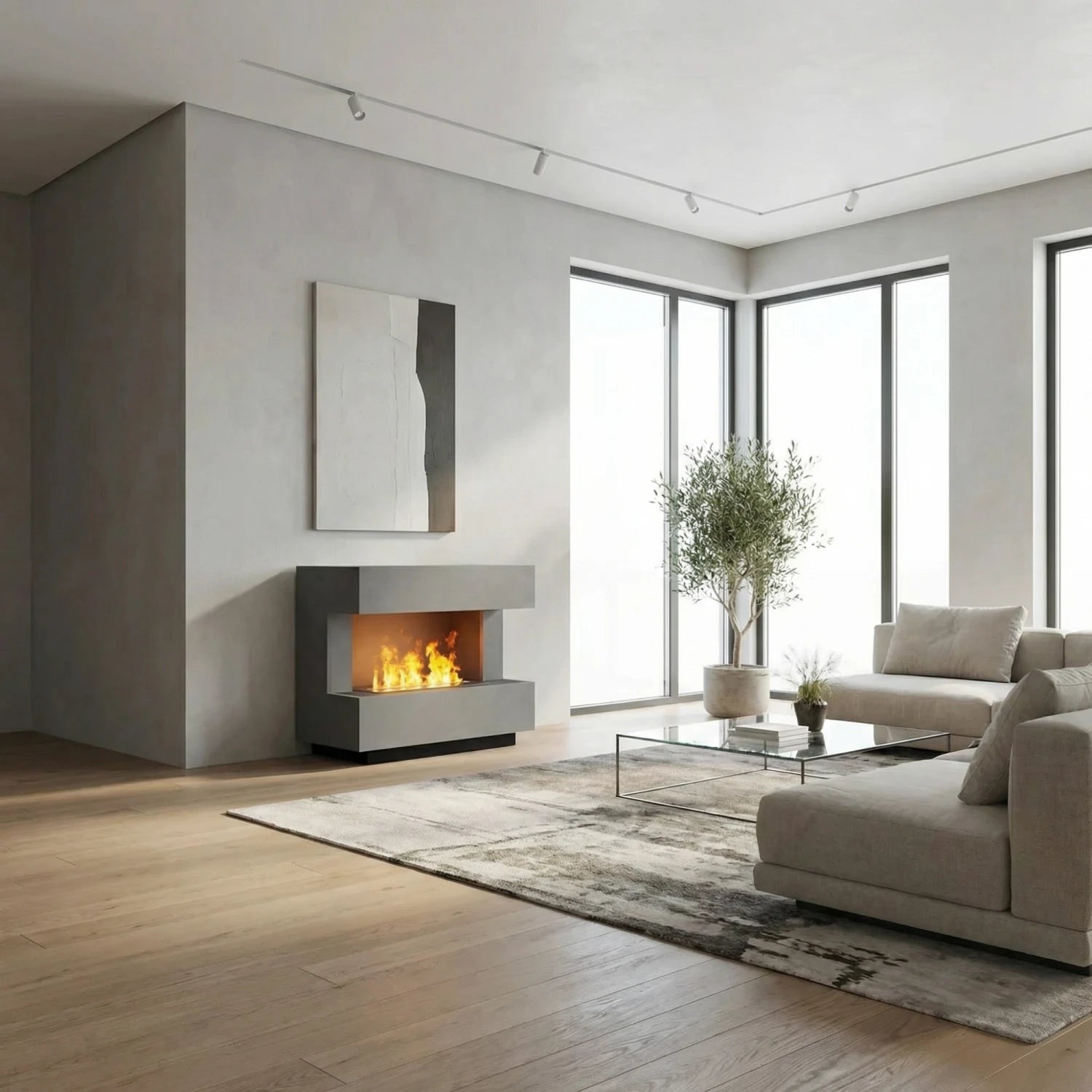 Chimenea híbrida Kant – Gris