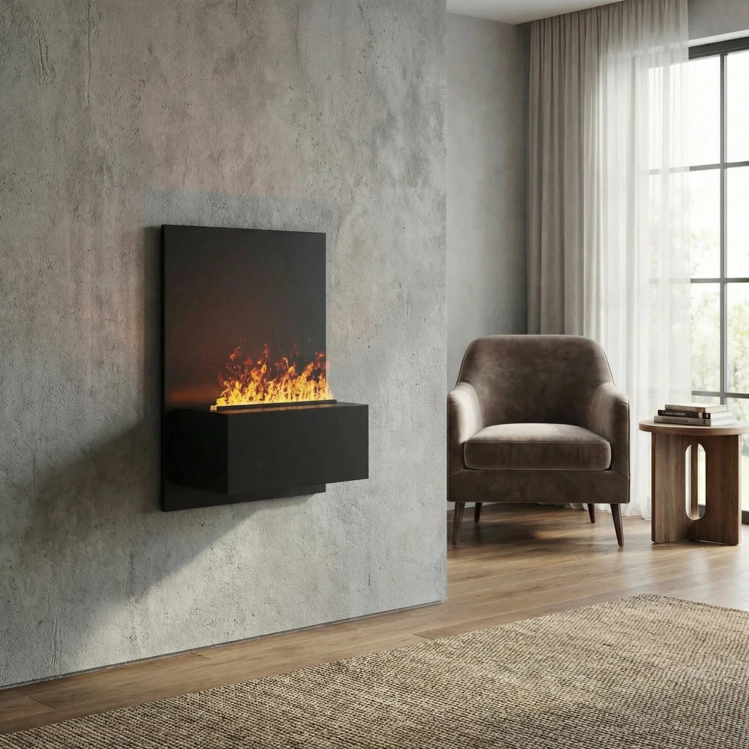 Brekke chimenea vapor de agua - Negra