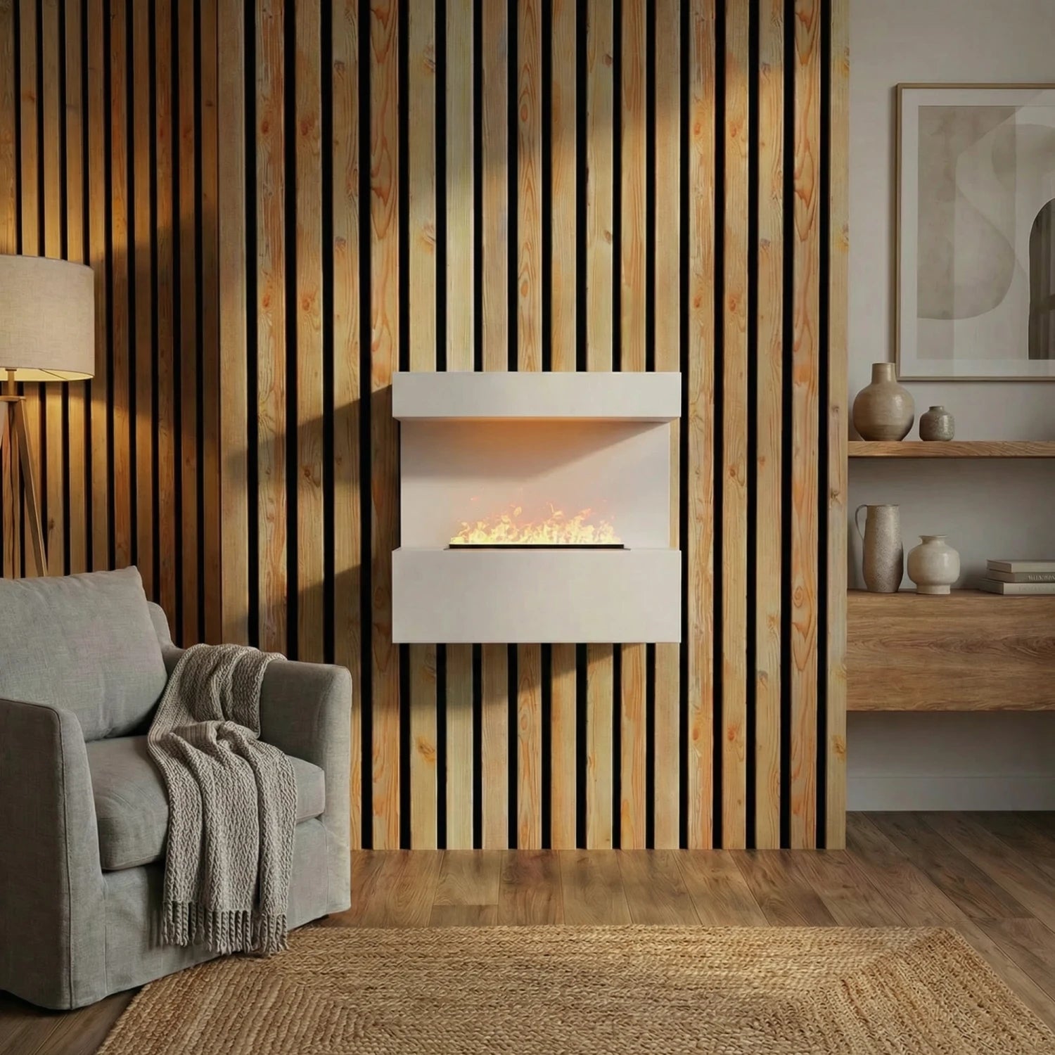 Late chimenea vapor de agua - Blanca