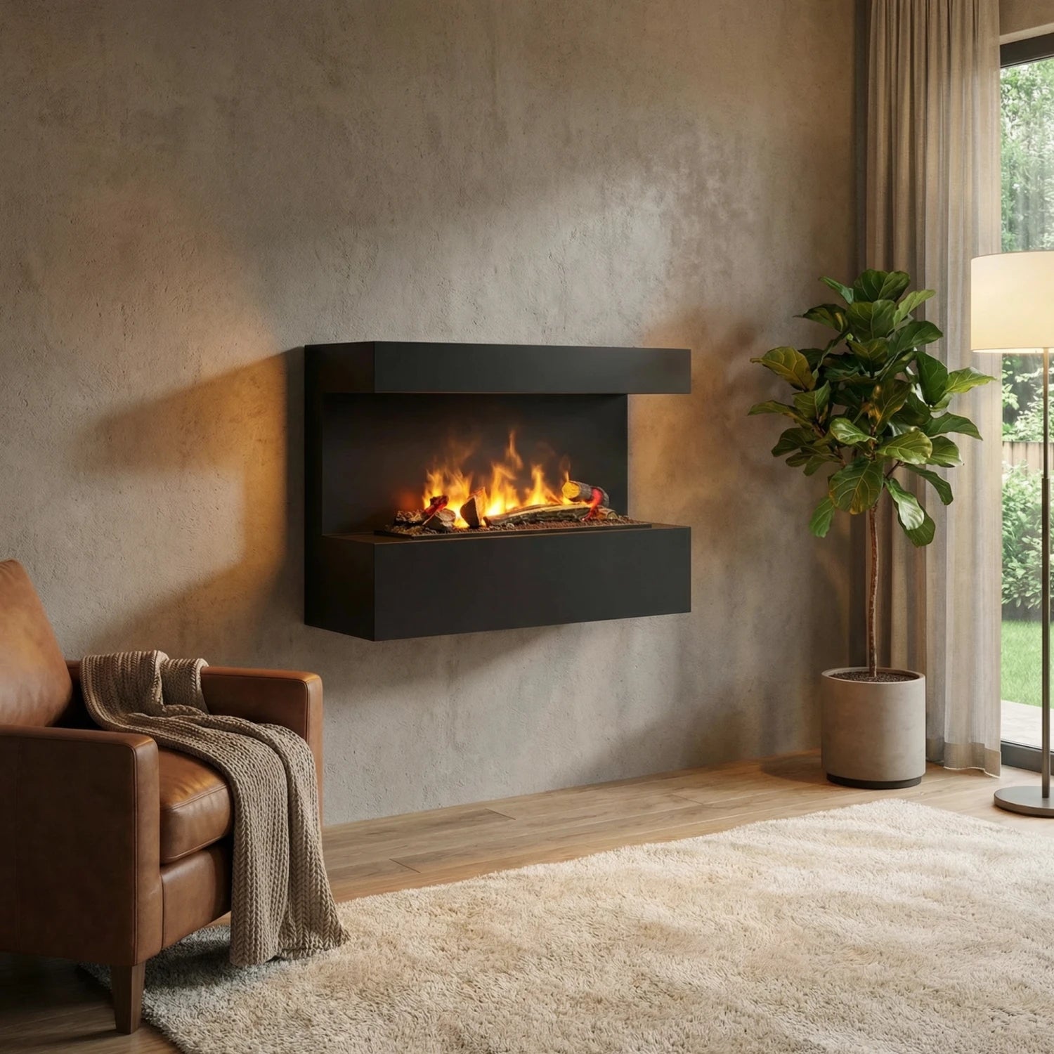 Steinsdal chimenea vapor de agua - Negro