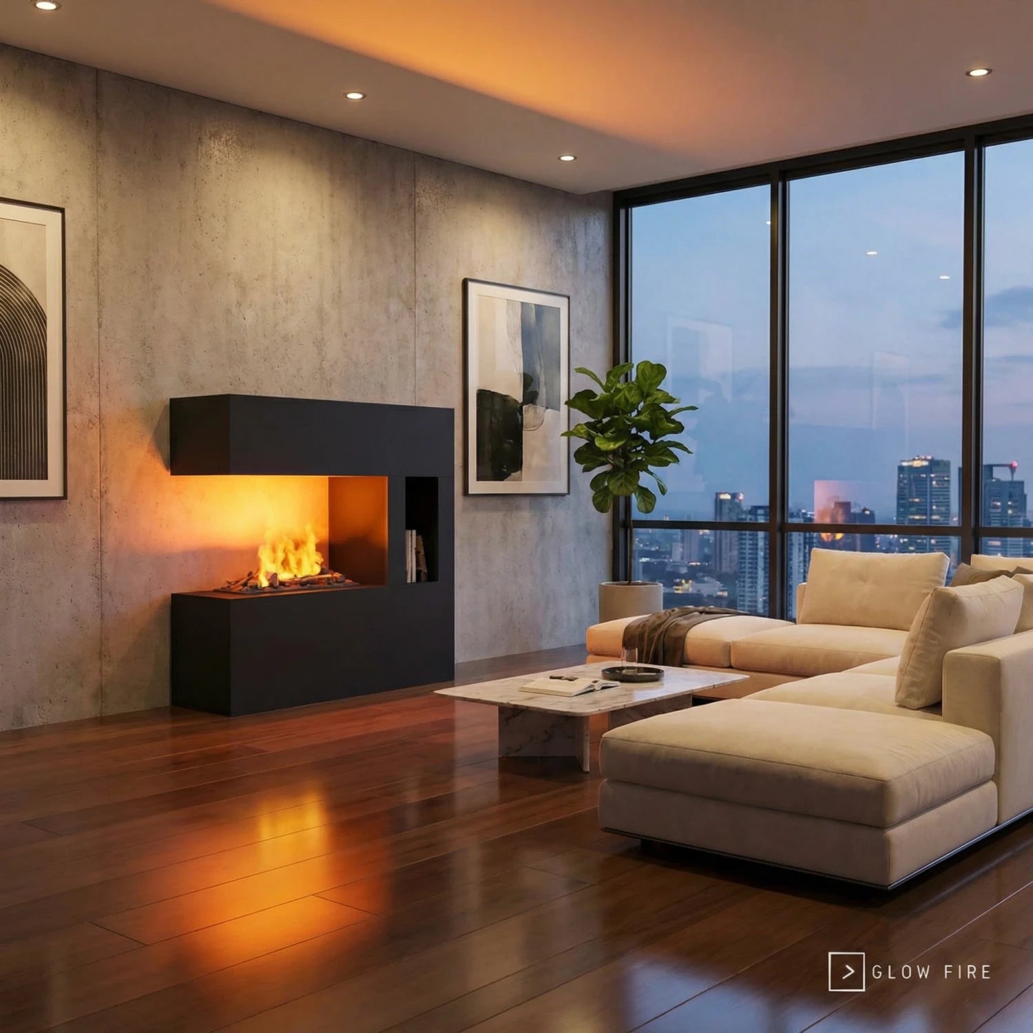 Chimenea híbrida Schiller Pocket – Negro