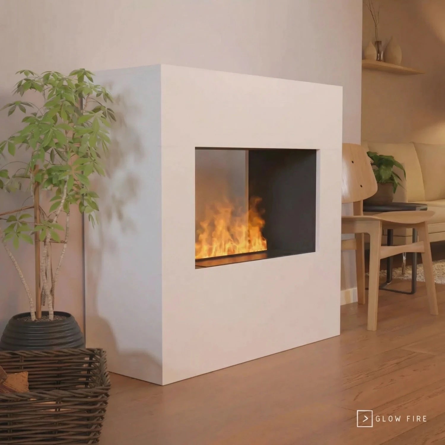 Chimenea híbrida Goethe – Blanco