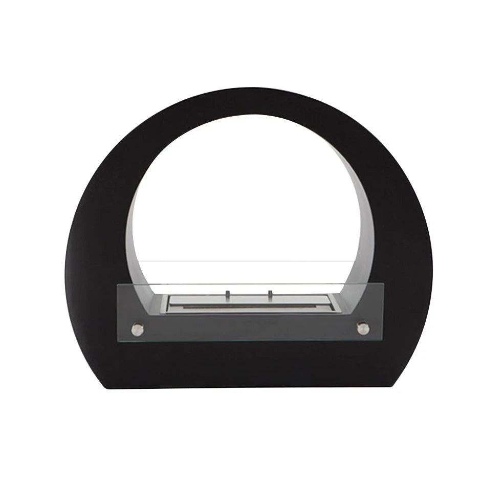 Chimenea bioetanol arqueada - Negro
