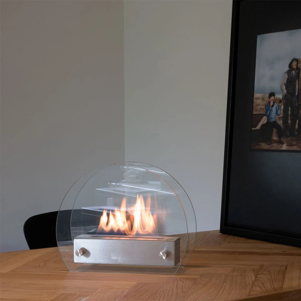 Chimenea de bioetanol de mesa redonda
