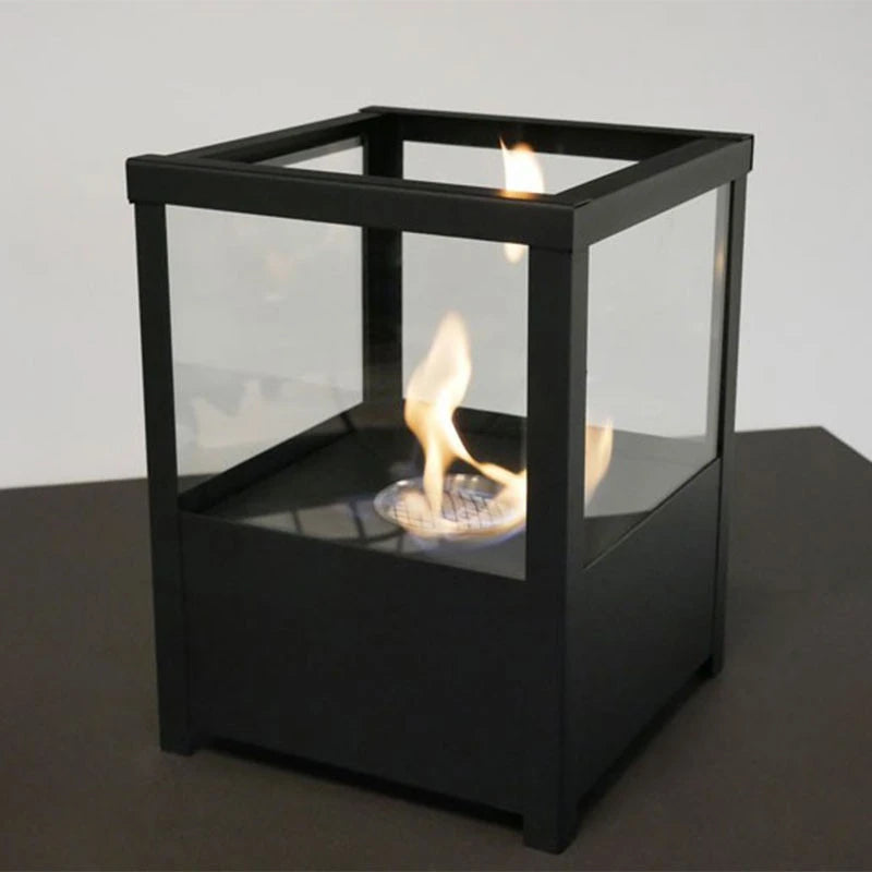 Chimenea de bioetanol de mesa cuadrada - Negro
