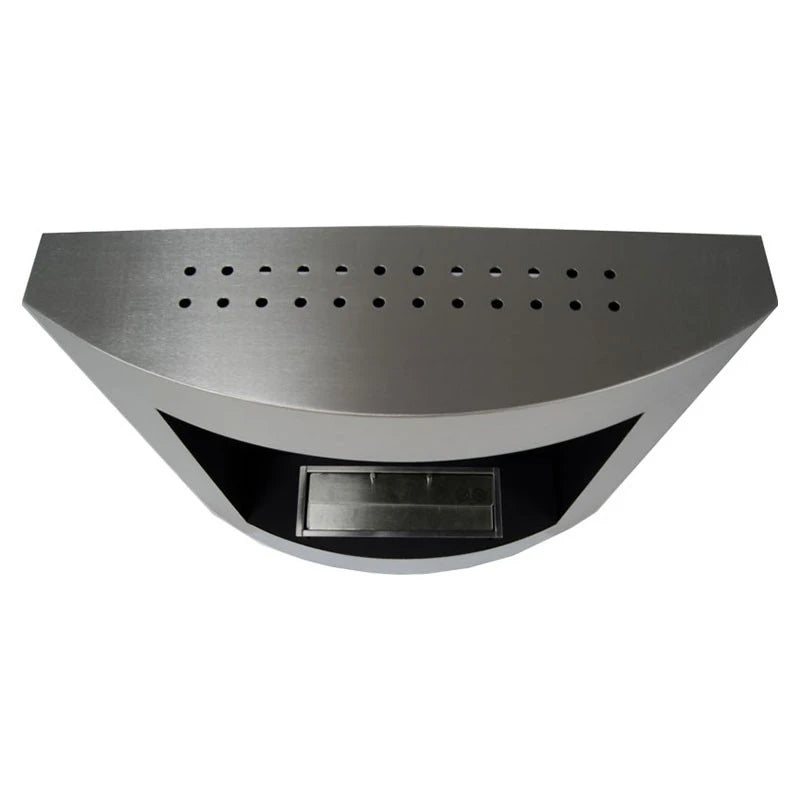 Chimenea bioetanol curvada de pared - Plateado