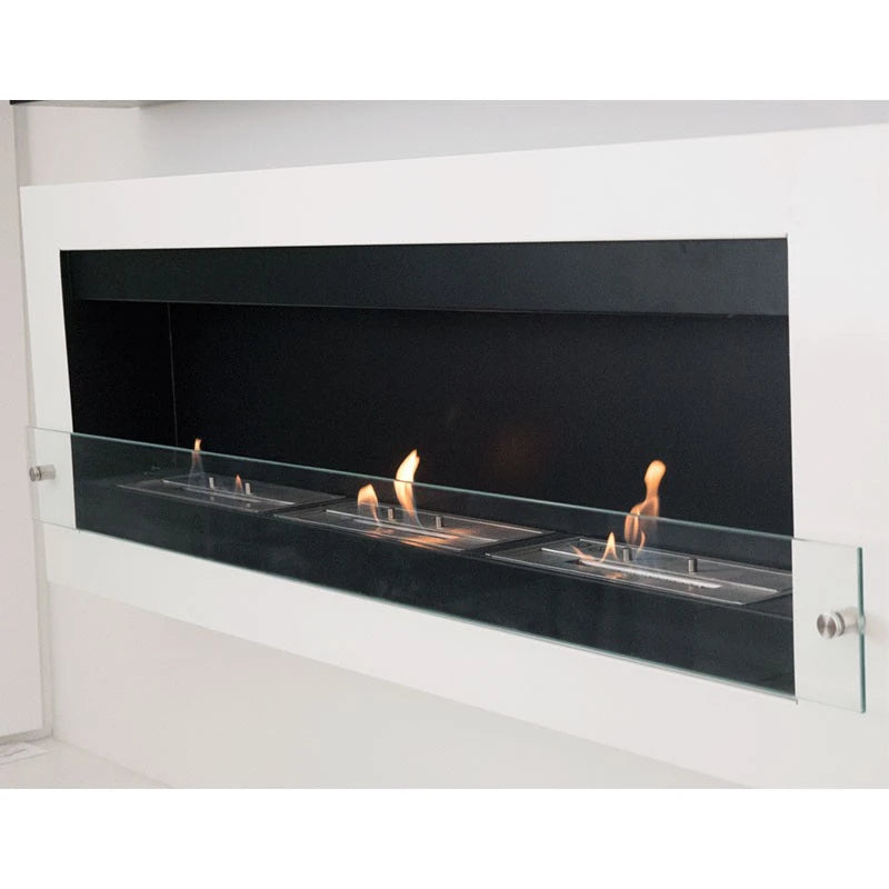 Gran Bio-chimenea de pared en negro