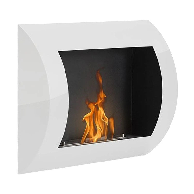 Ocean - Chimenea de bioetanol Blanca de pared