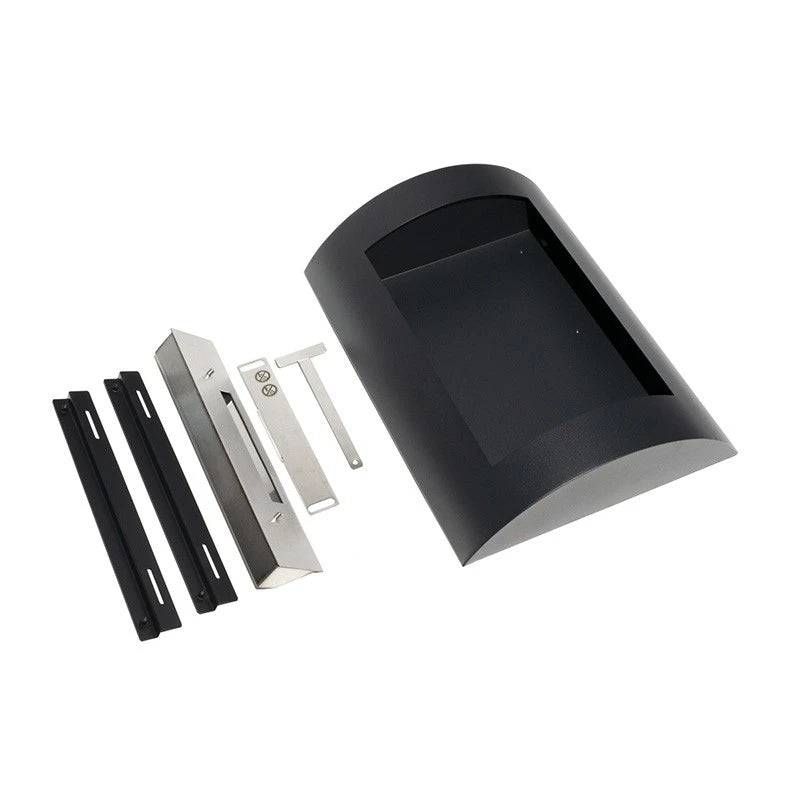Ocean - Chimenea de bioetanol de pared Negro