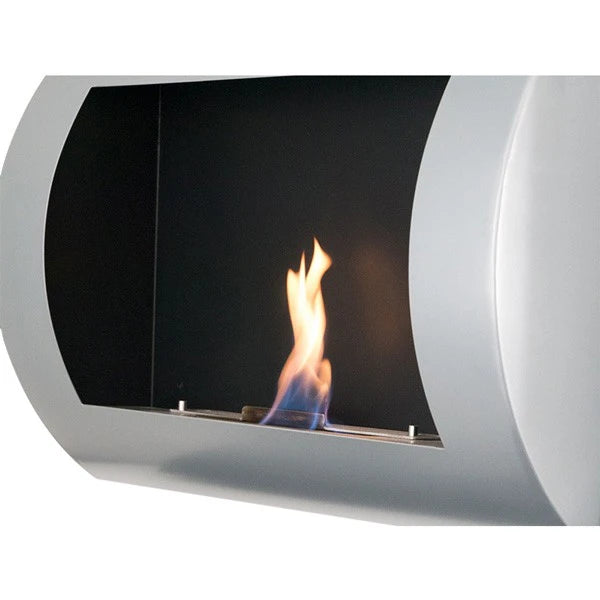 Ocean - Chimenea de bioetanol de pared Negro
