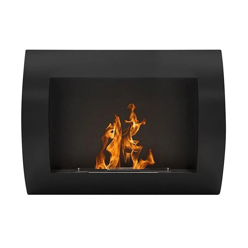 Ocean - Chimenea de bioetanol de pared Negro