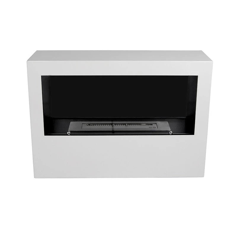 Chimenea Bioetanol para Suelo en Blanco
