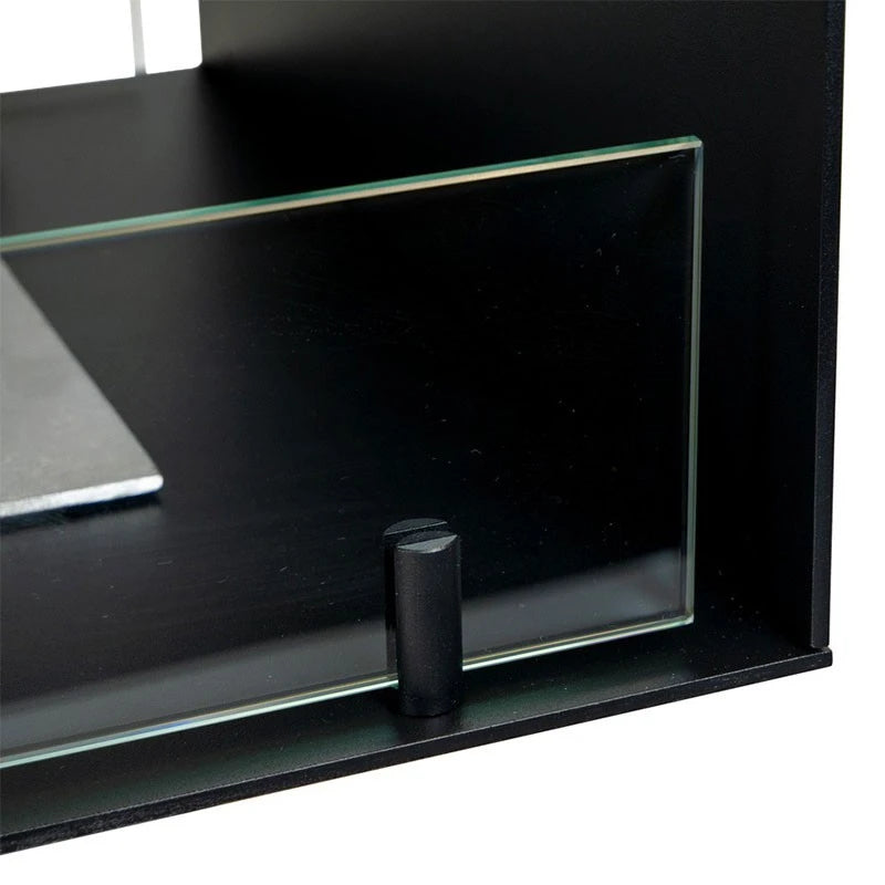 Foco Room Divider 1000 bioethanol fireplace with three-sided flame view.