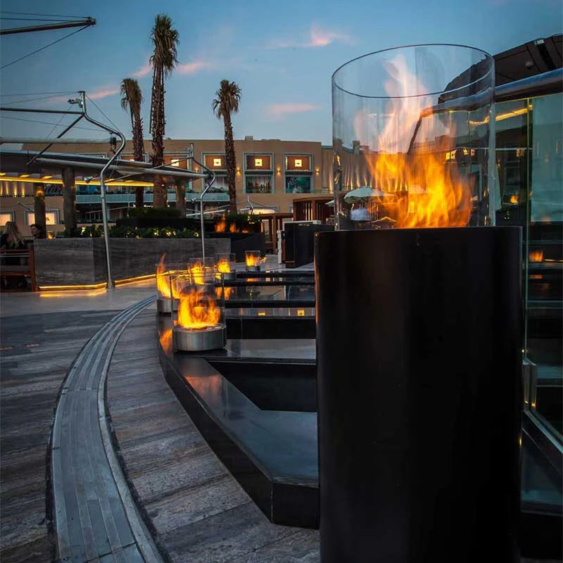 Totem bioethanol fireplace in circular design