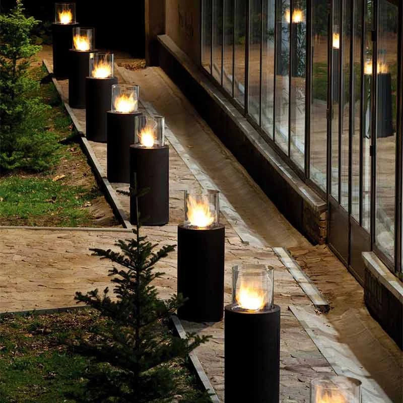 Totem bioethanol fireplace in circular design