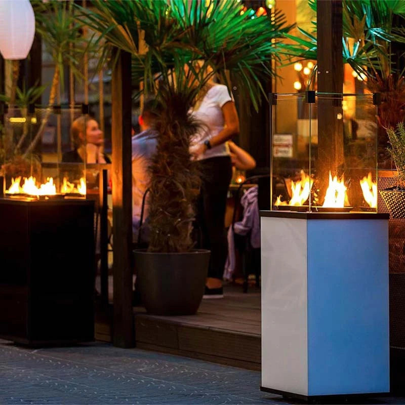 Calefactor de gas exterior control remoto - blanco