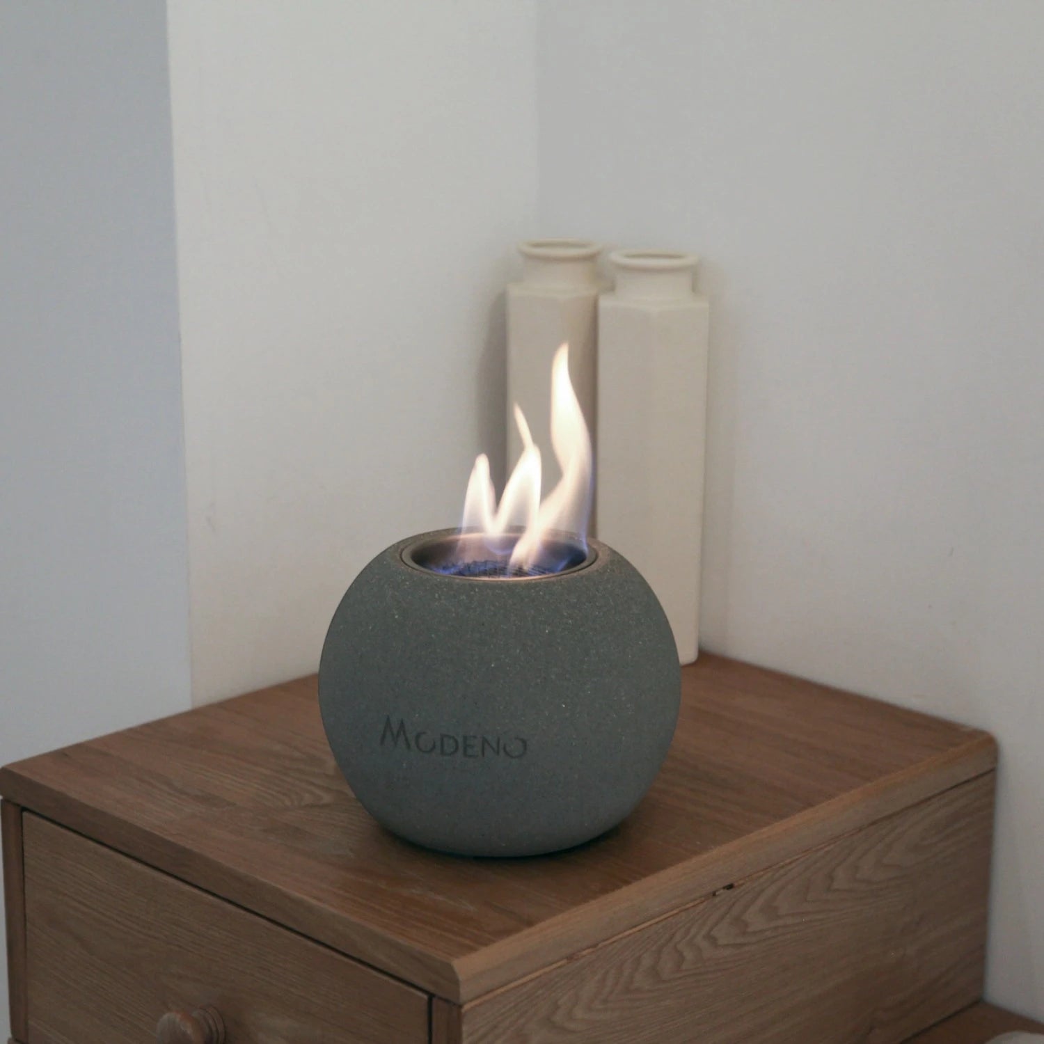Paffu Chimenea Bioetanol de mesa – Gris Oscuro