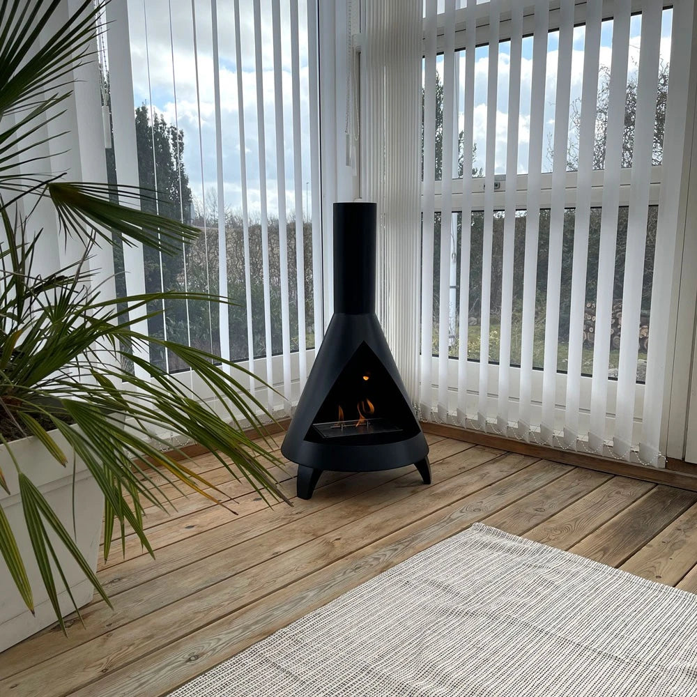 Salem - Chimenea de bioetanol estilo estufa de leña en acero