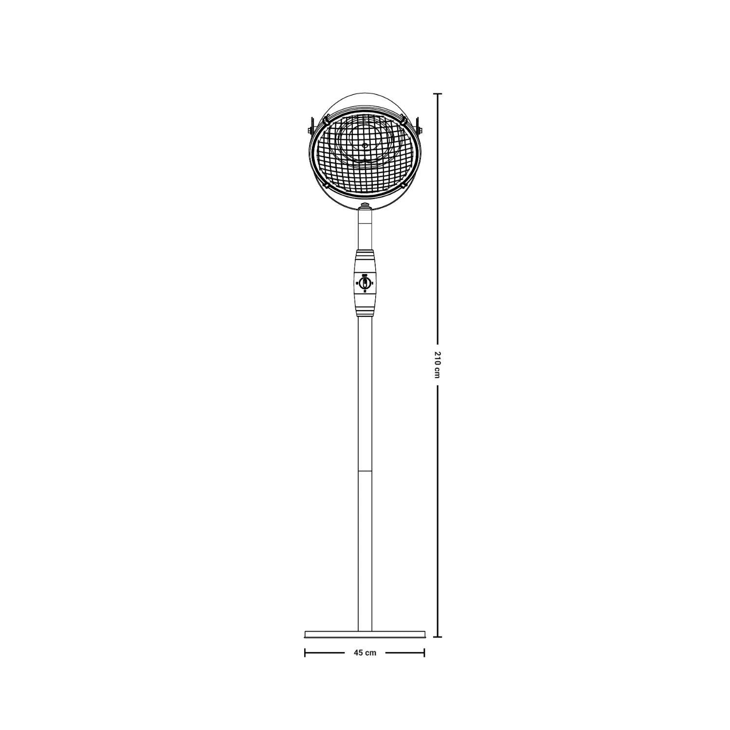 Indus Bright calefactor de terraza de pie 2100W