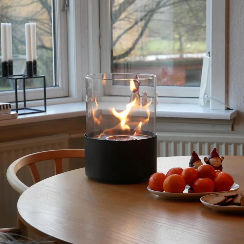 Chimenea de mesa redonda - Negro