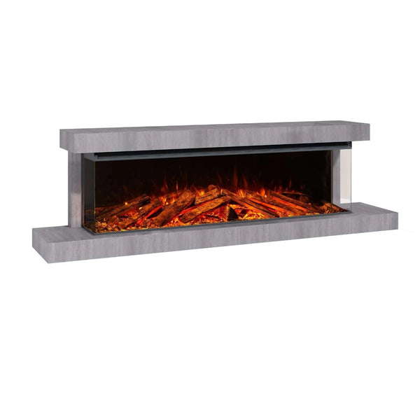 Chimenea eléctrica de pared Lumen 1600 – Piedra