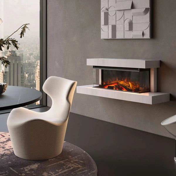 Chimenea eléctrica mural Lumen 870 – Tiza